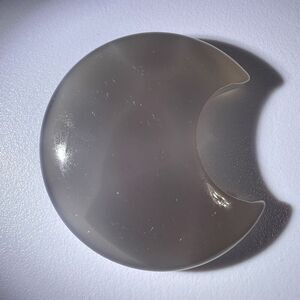 Gray Agate Crystal Crescent‎ Moon (Imperfect)